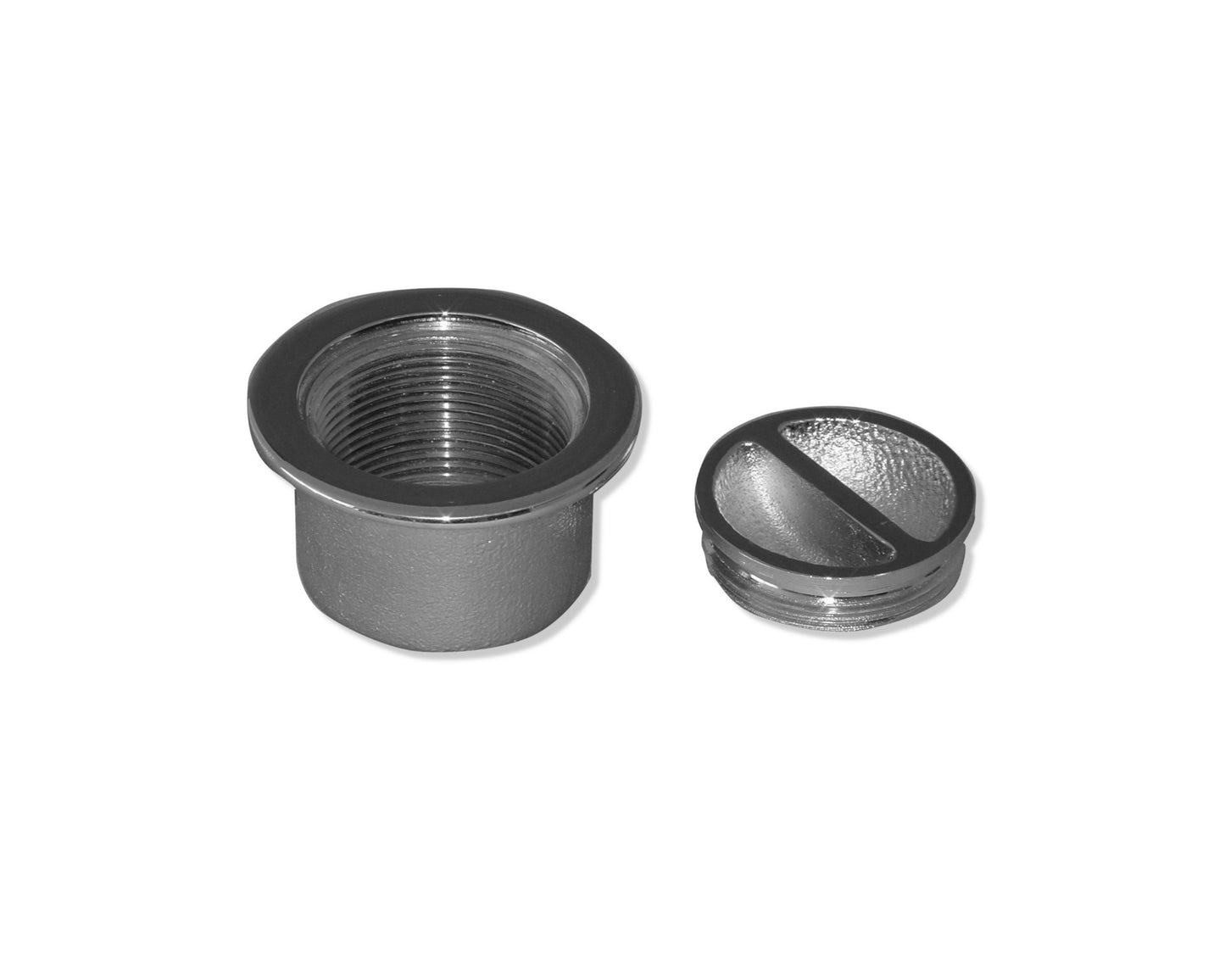 Afras Vacuum Wall Fitting 1 1/2 Inch Chrome Plated Brass