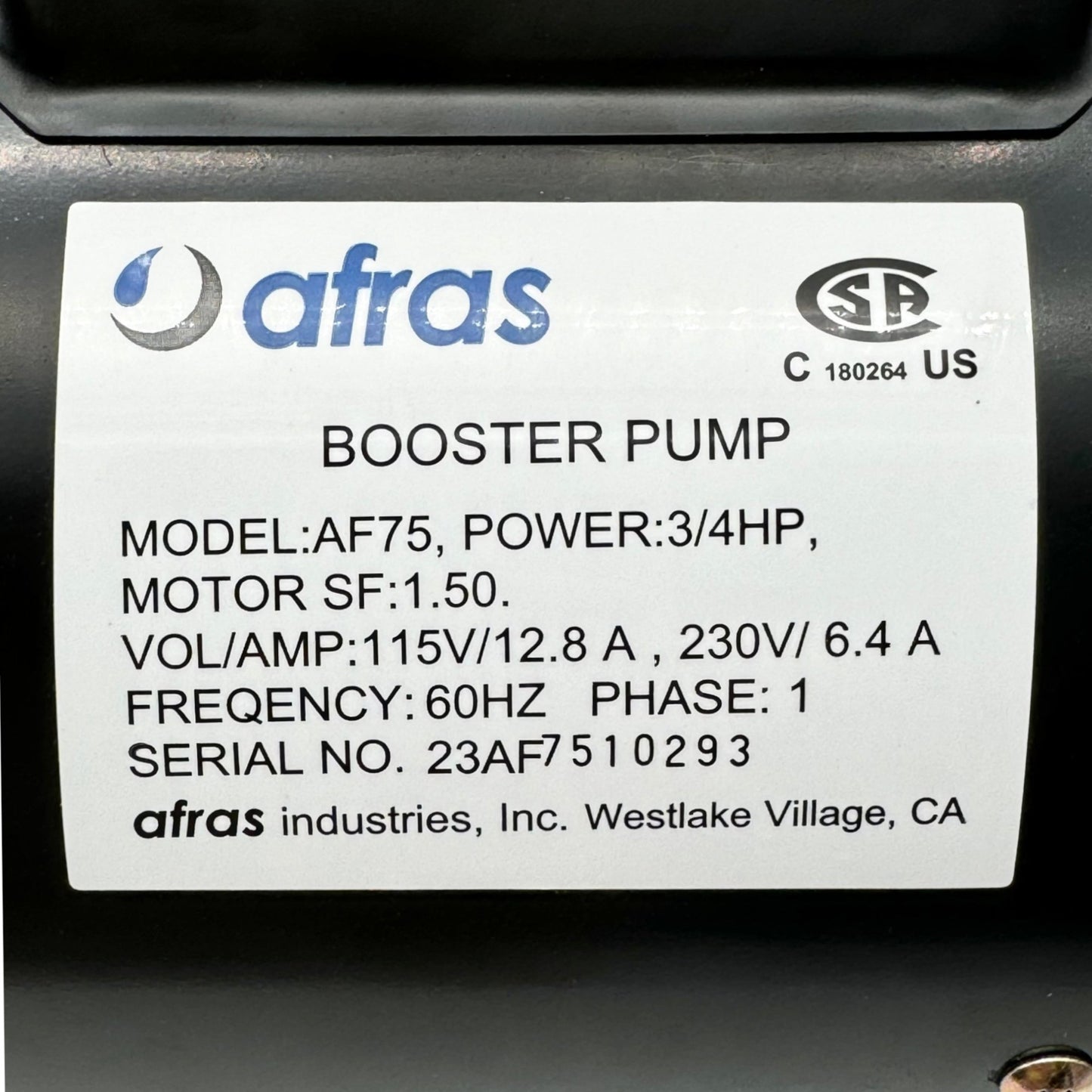 Afras 3/4 HP Booster Pump – Powerful Performance for Pressure Side Pool Cleaners