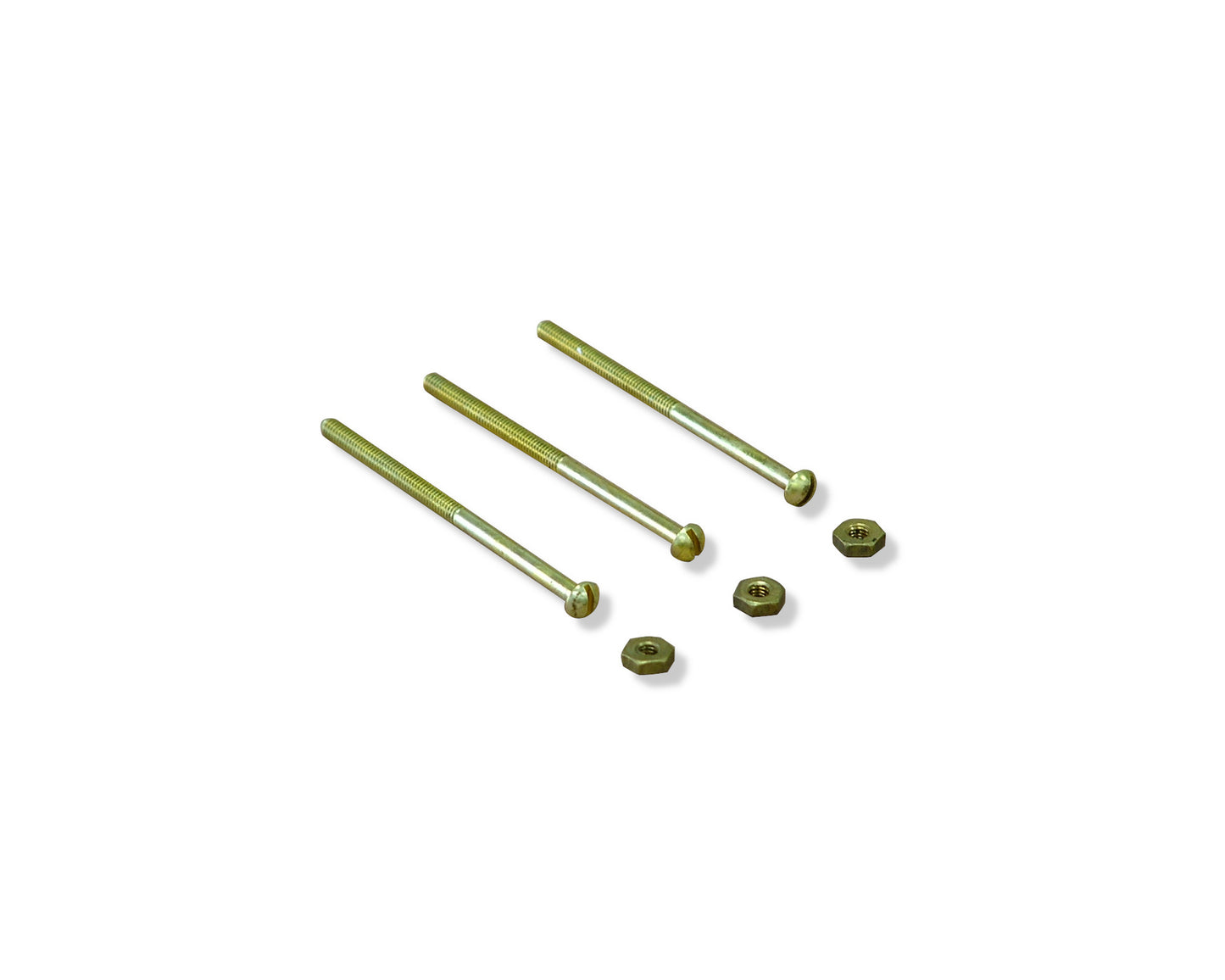3 Nuts and Bolts for Afras Brass In-line Sweat Sight Glass Assembly